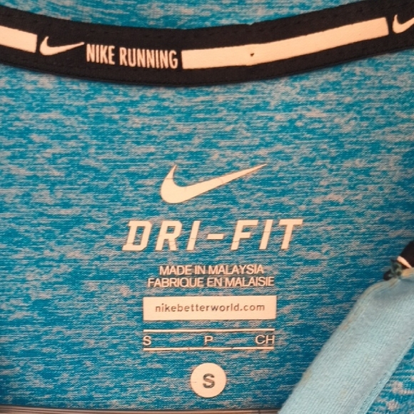 Nike Teal Blue Dri-FIT Lightweight Performance Running Hoodie Small - Picture 2 of 6